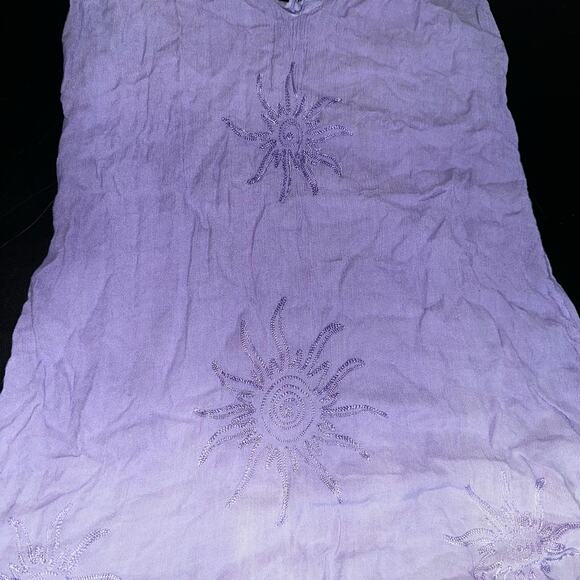 Vintage purple ombré boho mini dress - Picture 3 of 4